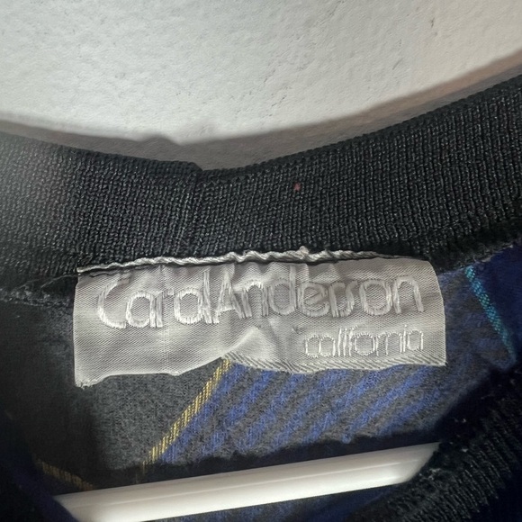 Vintage Carol Anderson California Plaid Midi Maxi Dress Medium - Picture 5 of 8